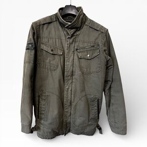 Hurley Men's Olive Green Military Heavy Duty Jacket Coat-Medium